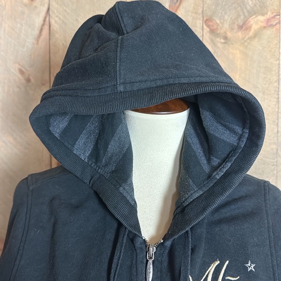 Harley-Davidson black hoodie jacket with wings and bling detail Size Large - Picture 3 of 13